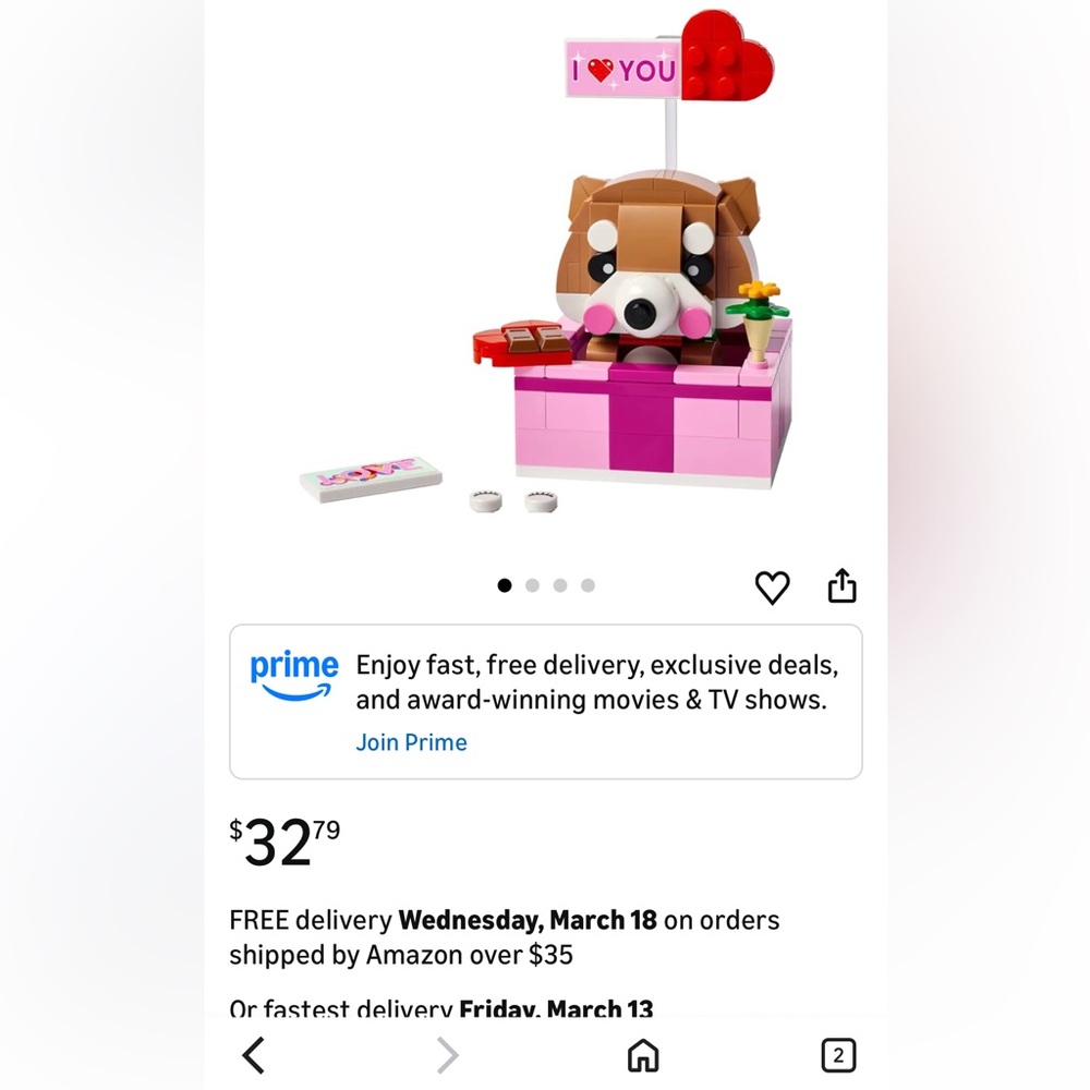 LEGO limited edition love gift box set unopened